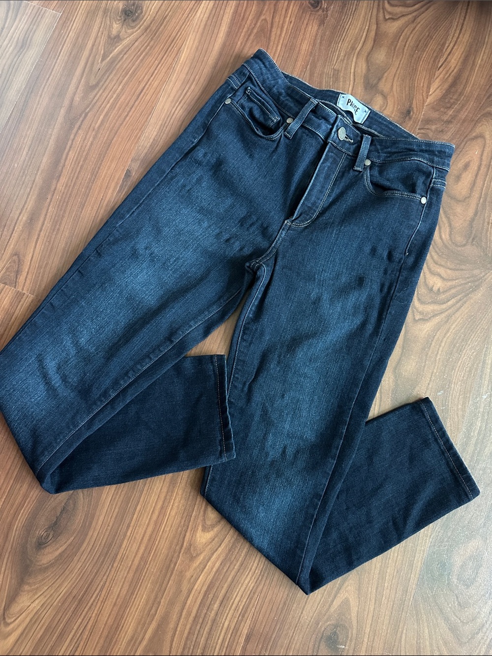 PAIGE Hoxton Ultra Skinny Dark Wash Straight Leg Jeans